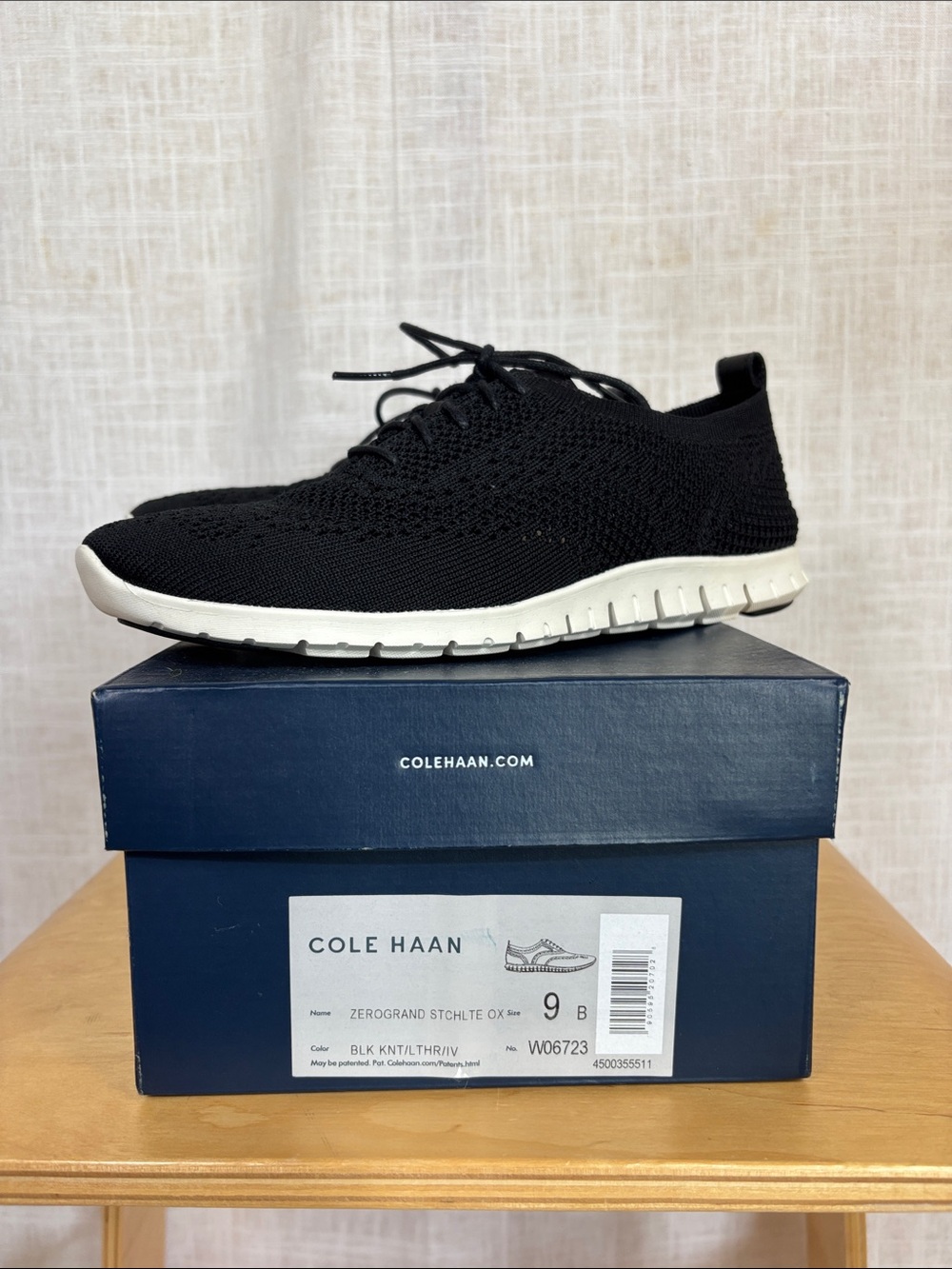 NIB Cole Haan Zerogrand black knit sneakers - light and airy and perfect